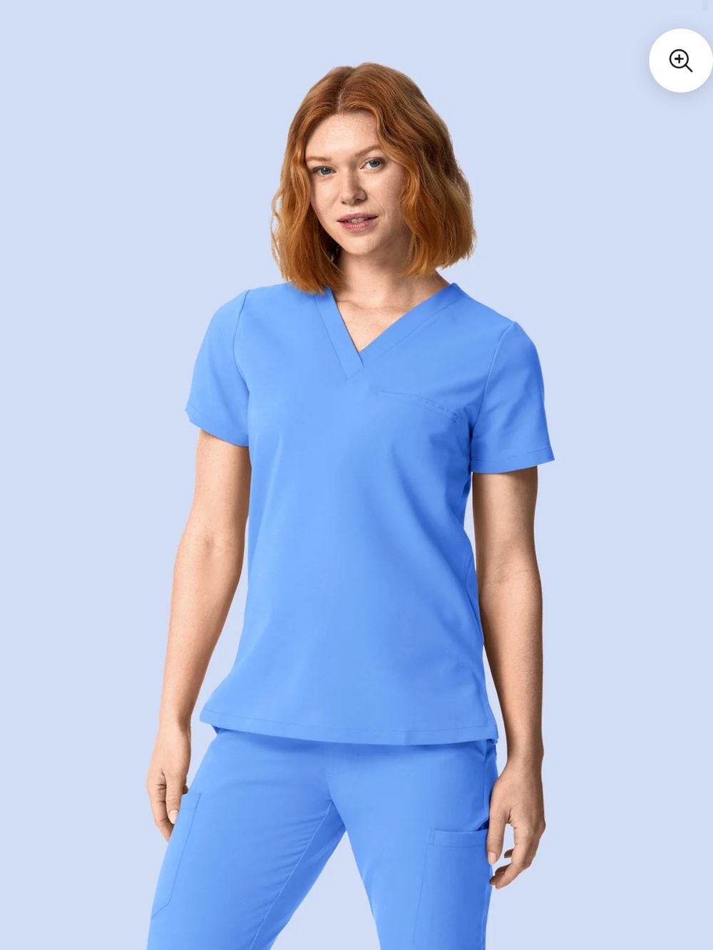 Mandala one pocket scrub top ceil blue color size medium